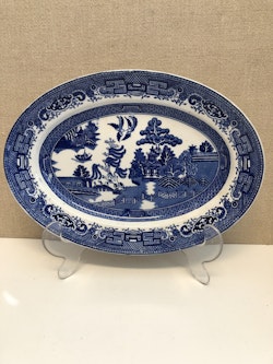 PLATTER, porcelain, "Willow", Gustavsberg.