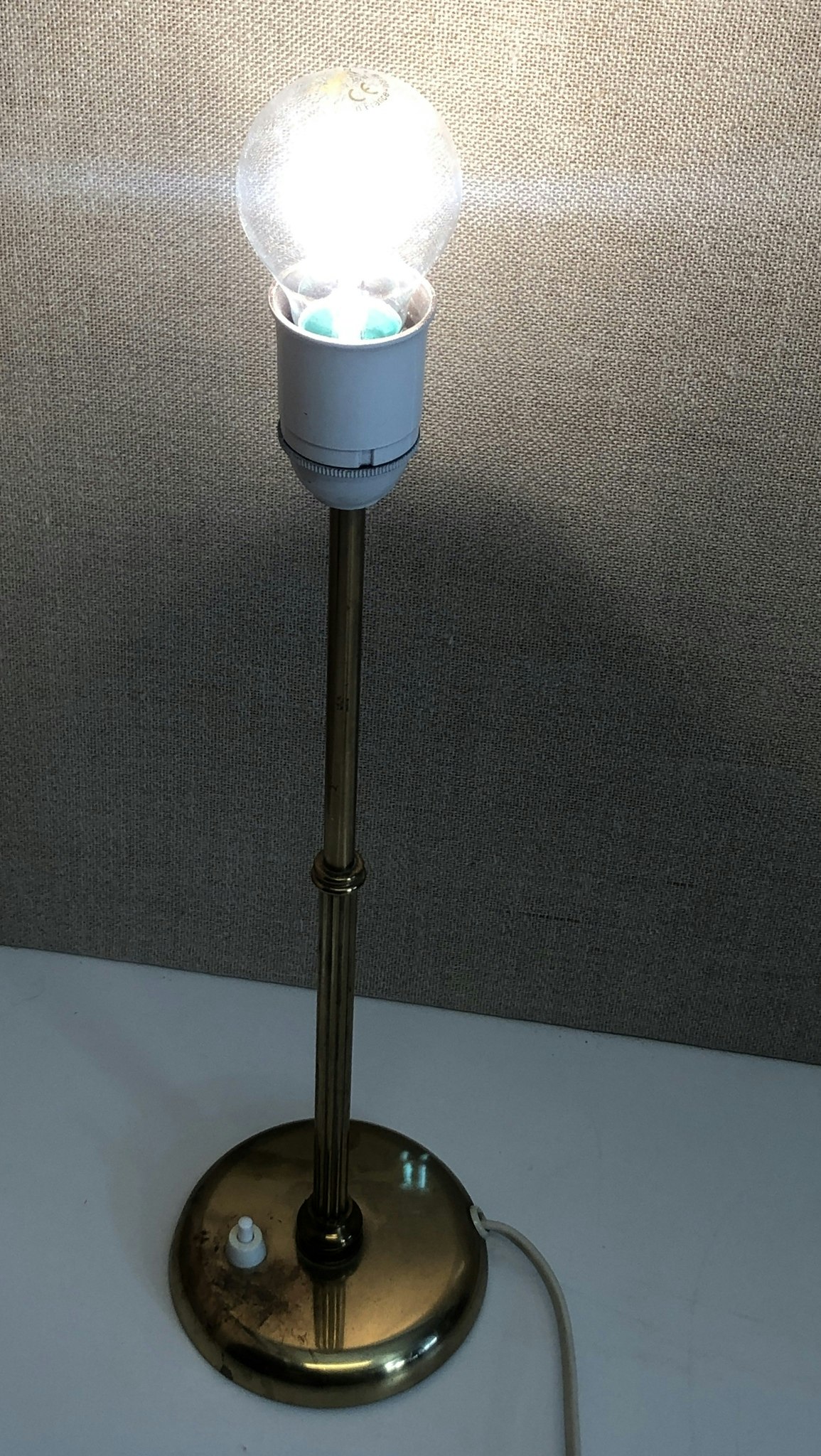 TABLE LAMP, brass, model 15683, Arvid Böhlmarks Lamp Factory, mid-20th century.