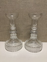 LJUSSTAKAR, ett par, glas, 1900-talets andra hälft.