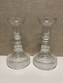 LJUSSTAKAR, ett par, glas, 1900-talets andra hälft.