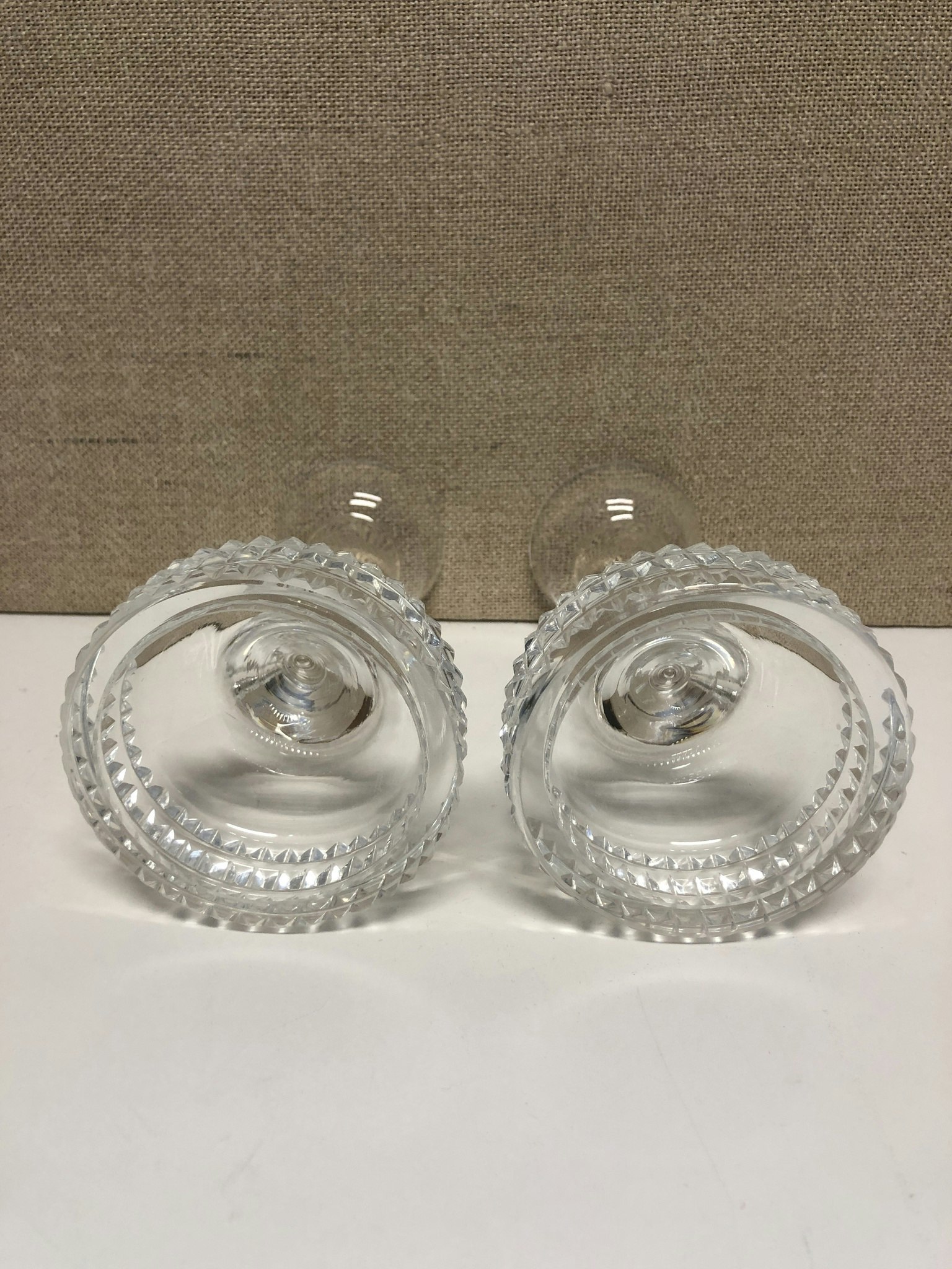 LJUSSTAKAR, ett par, glas, 1900-talets andra hälft.