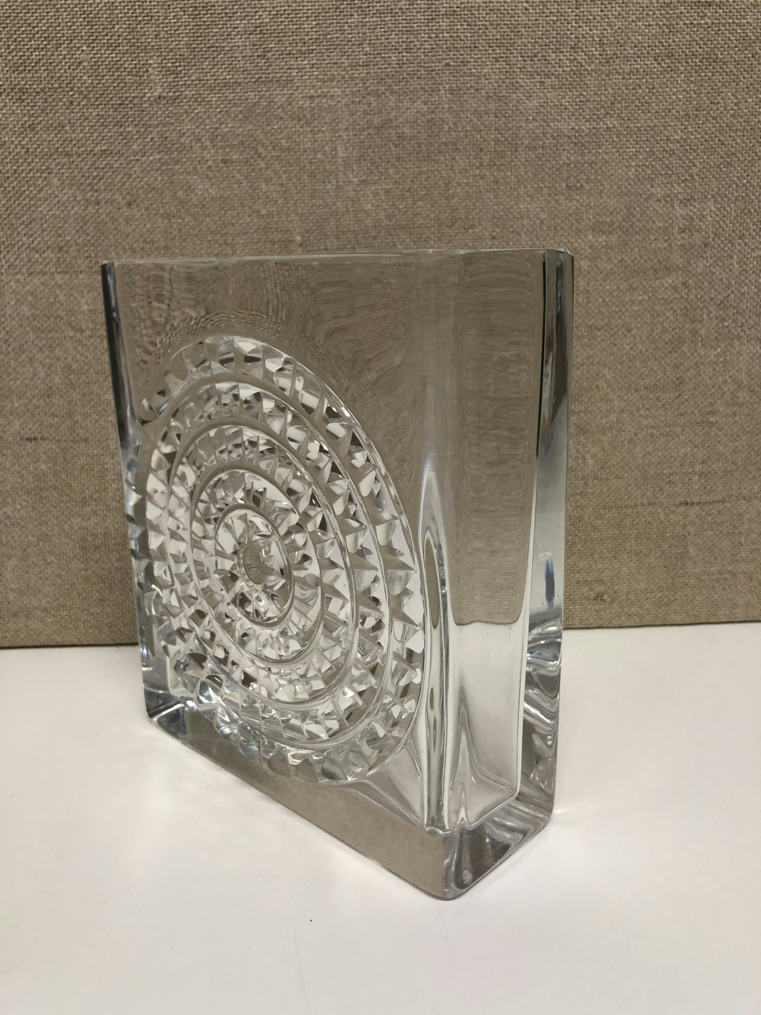 BENGT EDENFALK. Vase, "Spectra" glass, Skruf.