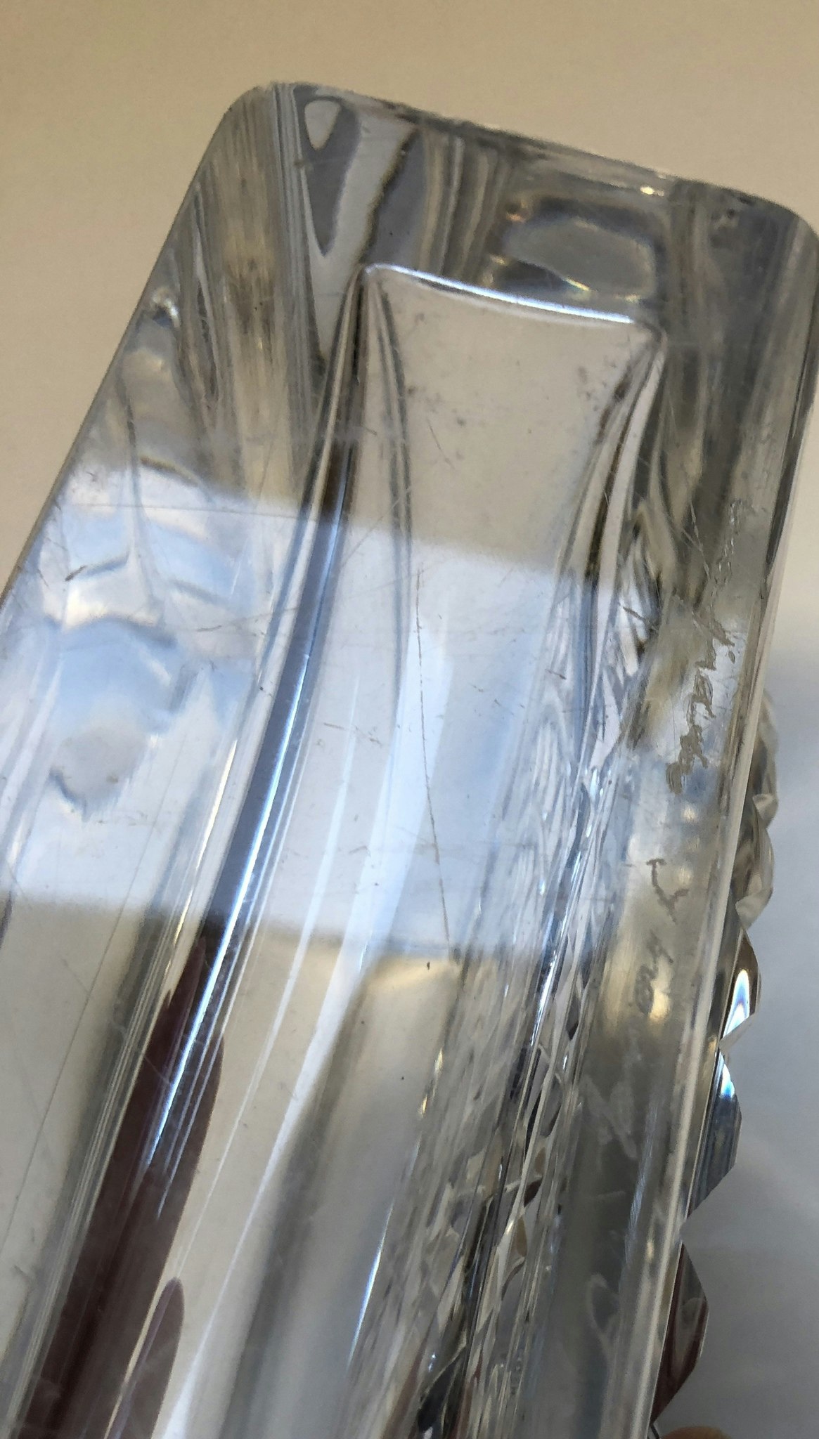 BENGT EDENFALK. Vase, "Spectra" glass, Skruf.