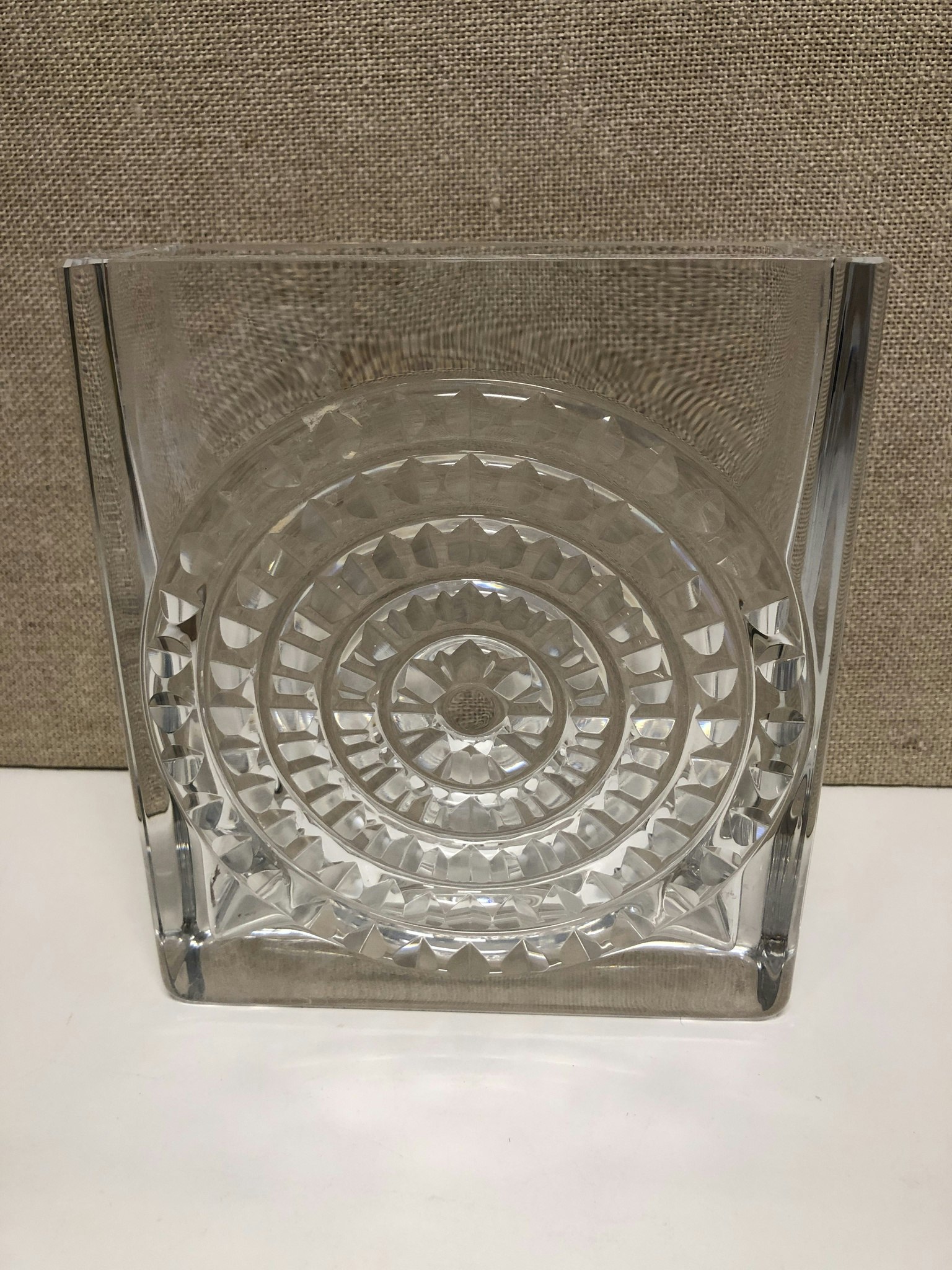 BENGT EDENFALK. Vase, "Spectra" glass, Skruf.