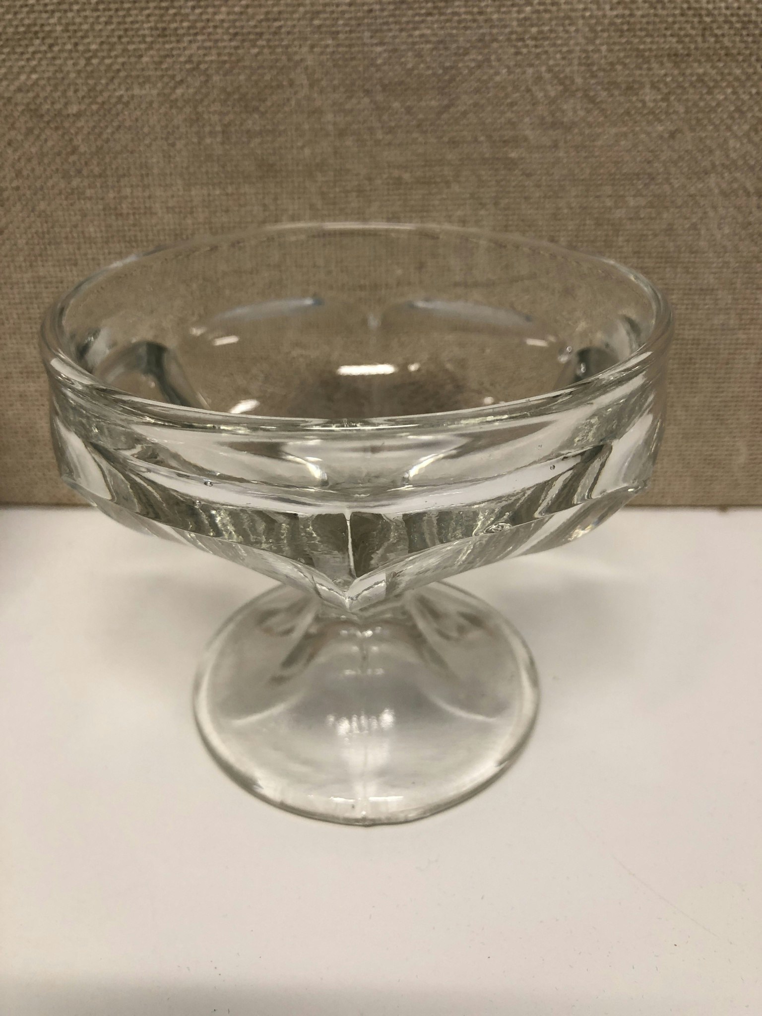 DESSERT BOWL 6 pcs. glass, second half of the 20th century.