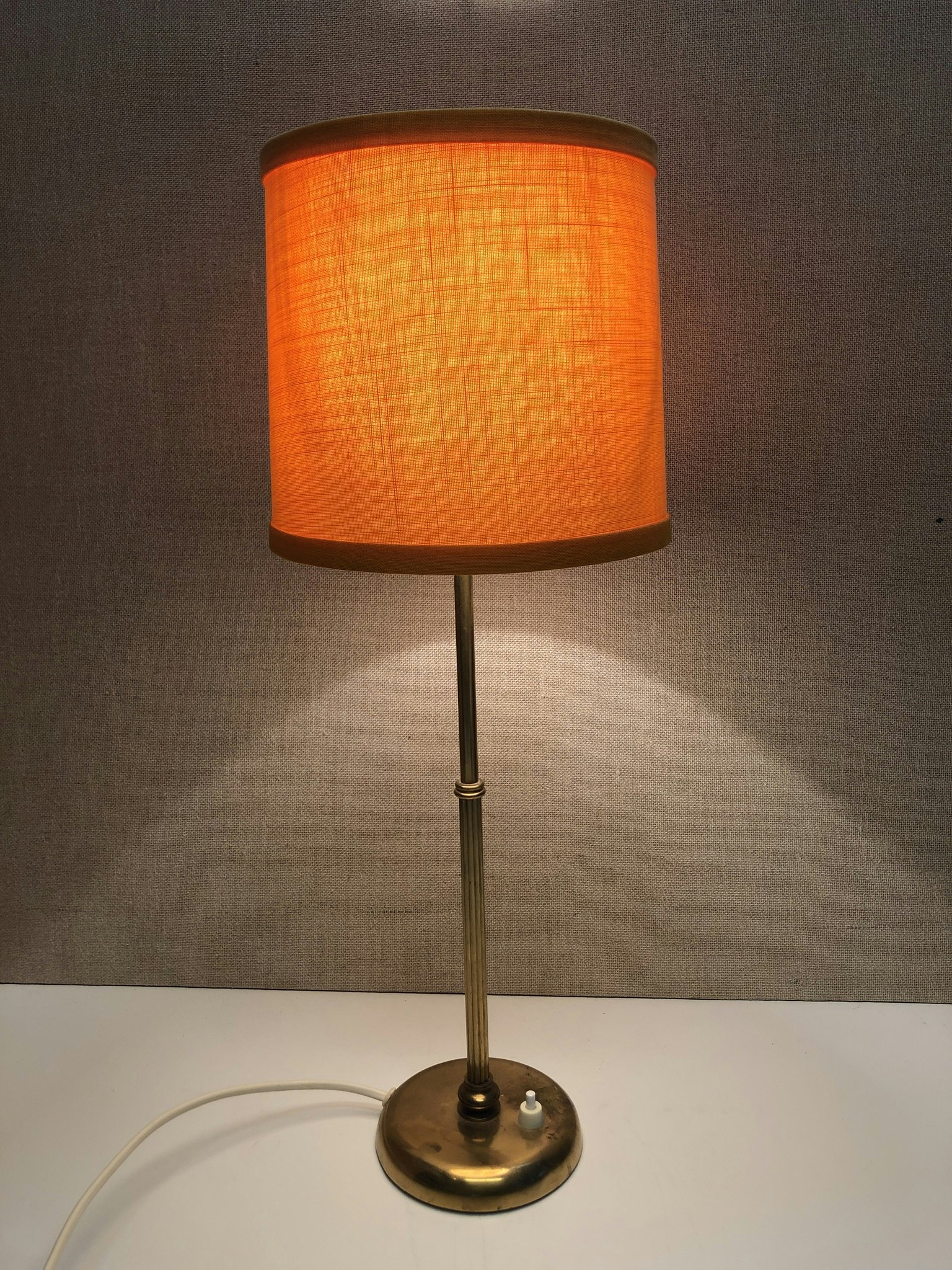 TABLE LAMP, brass, model 15683, Arvid Böhlmarks Lamp Factory, mid-20th century.
