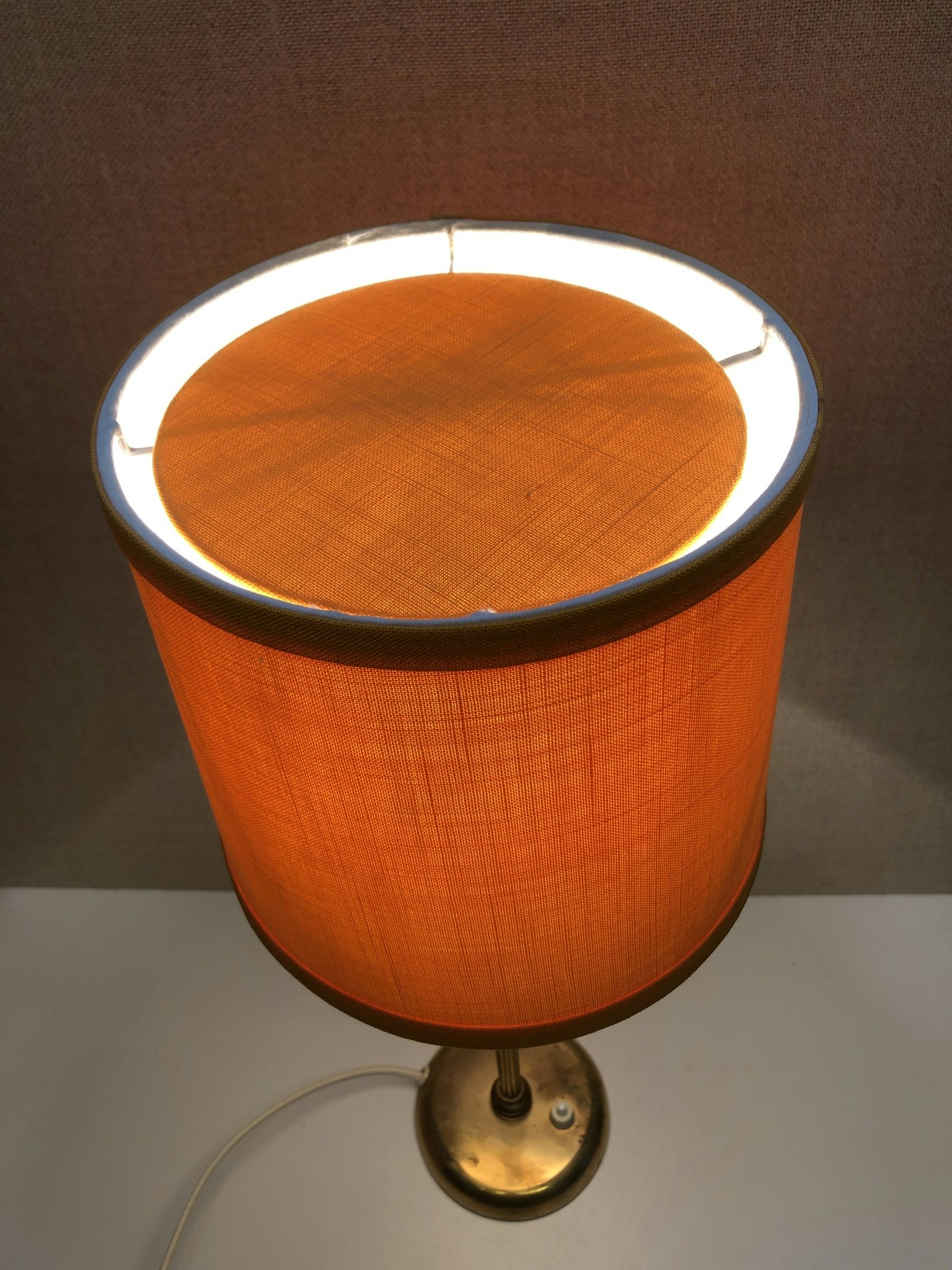 TABLE LAMP, brass, model 15683, Arvid Böhlmarks Lamp Factory, mid-20th century.
