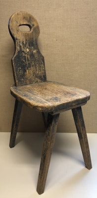 FÄBOSTOL, bemålad furu, allmoge, 1800-tal.
