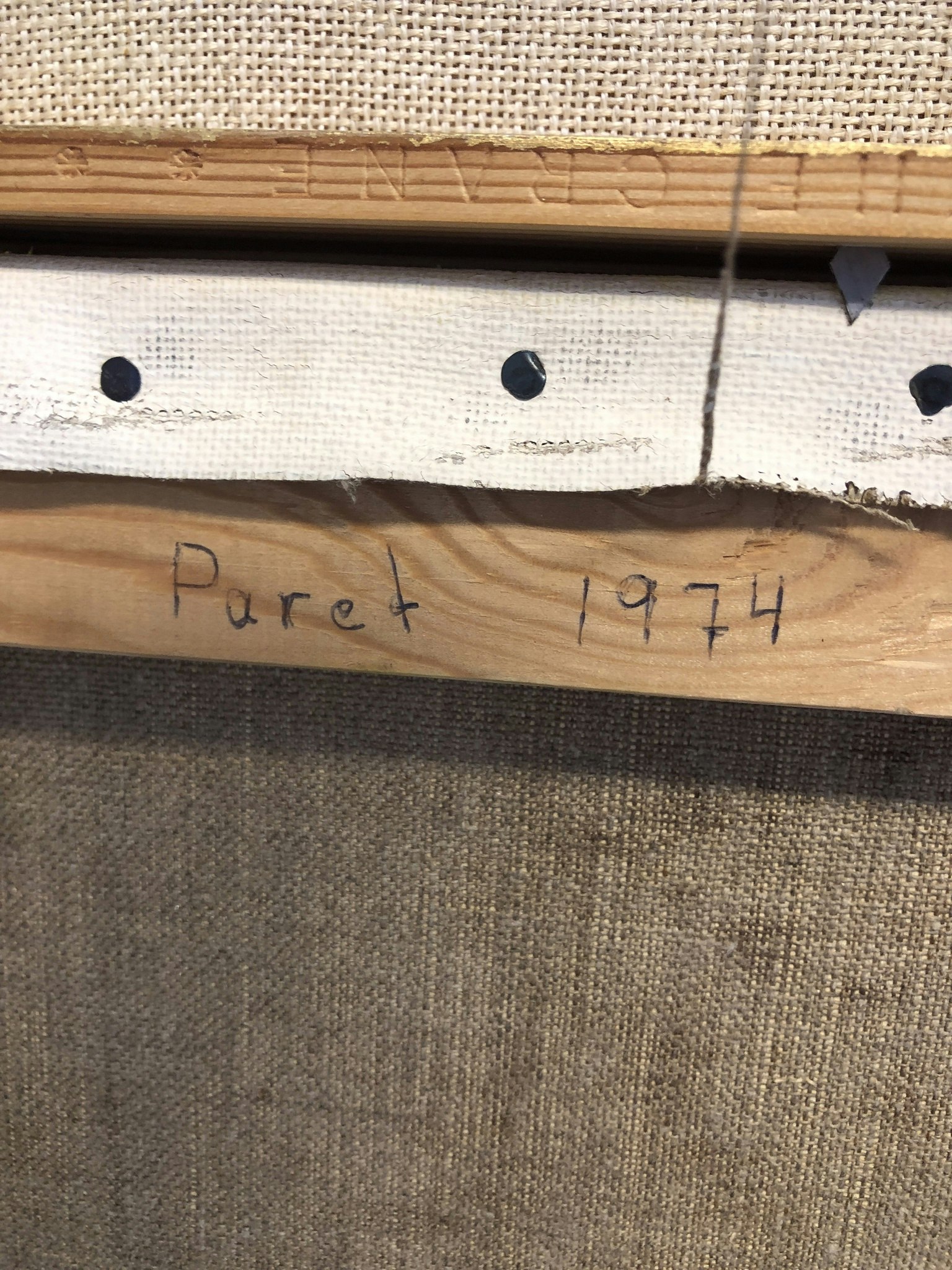 BRITTA KARLSSON. Olja på duk, "Paret 1974", signerad.