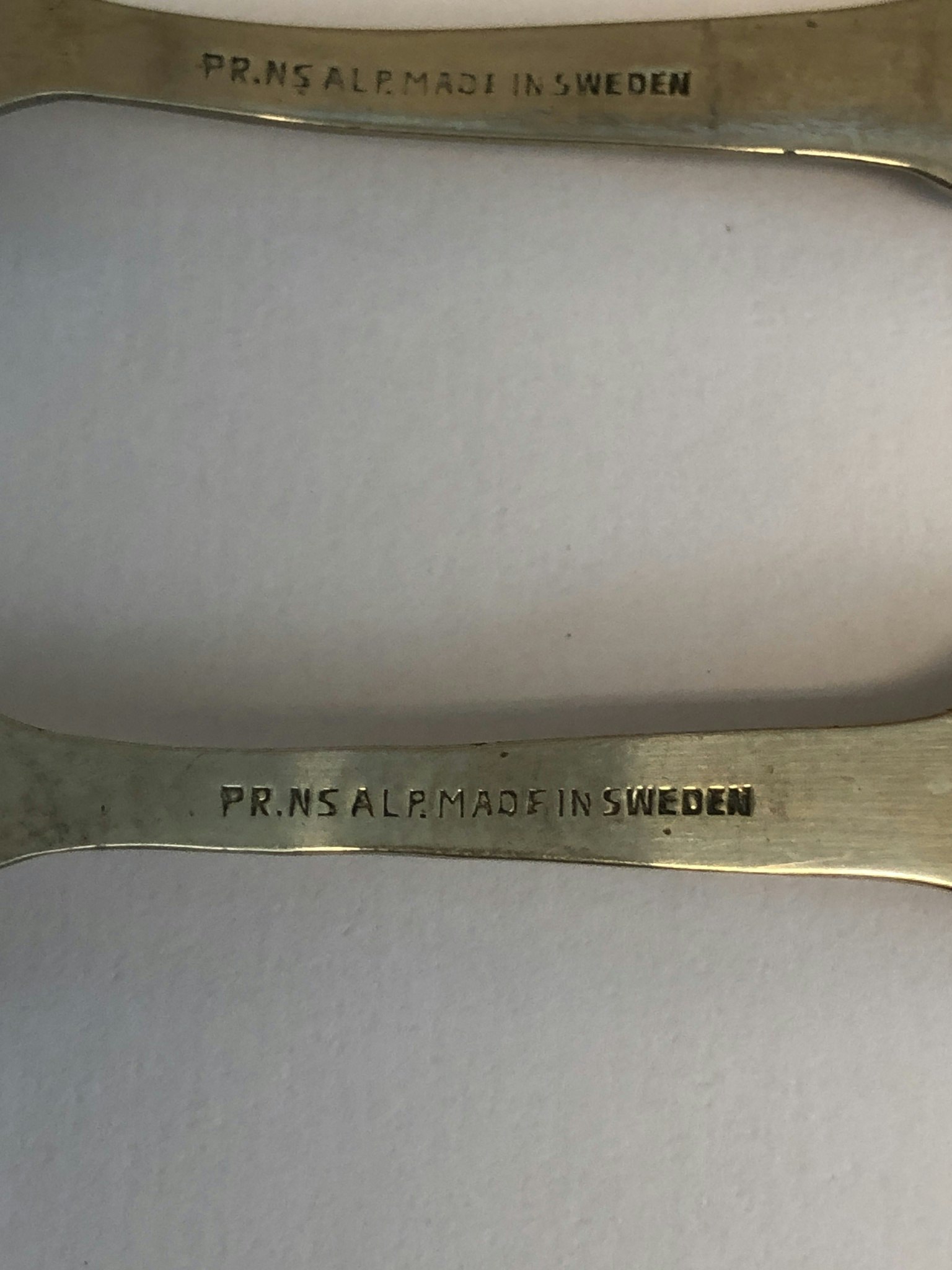 TÅRTGAFFLAR, 6 st, nysilver, Sweden.