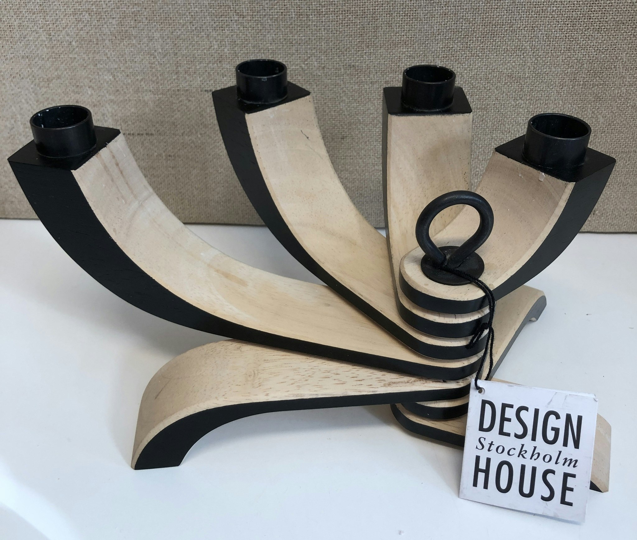 JONAS GRUNDELL. Ljusstake, trä, "Nordic Ligt", Designhouse Stockholm.