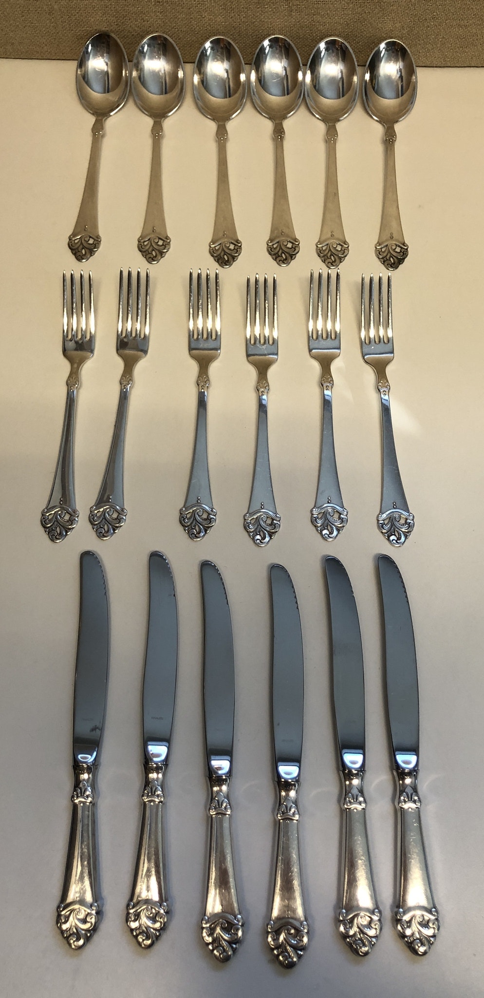 BESTICKSUPPSÄTTNING 18 delar, nysilver, 1900-talets andra hälft.