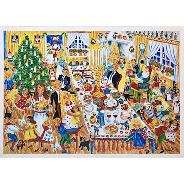 "Julafton" av Gunilla Mann, Konstposter, 50x70 cm