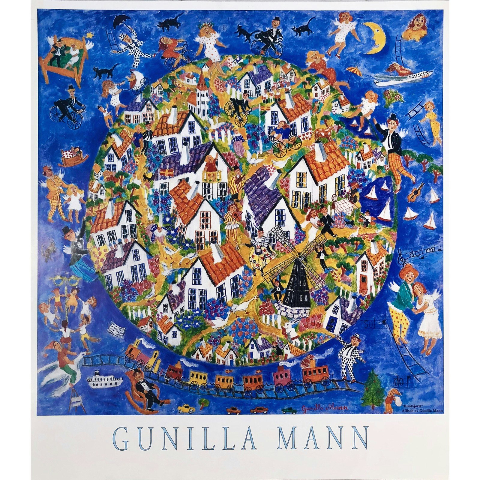 "Himlajord" av Gunilla Mann, Konstposter, 70x78 cm