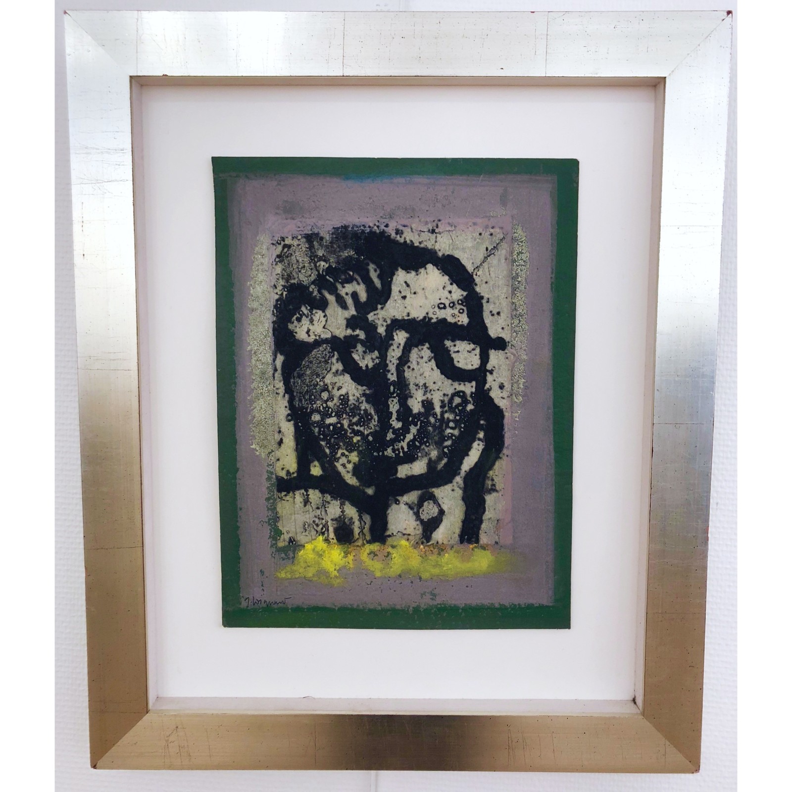 "Ingen titel" av James Coignard, Blandteknik på papper, 37x28 cm