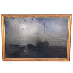 "Ingen titel" av Arvid Johansson, Olja på duk. 180x126 cm