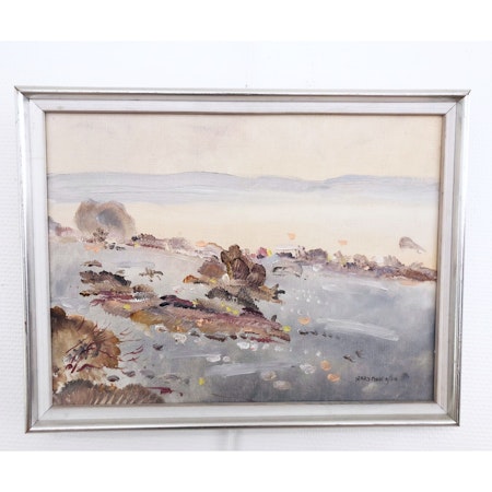 "Ingen titel" av Jerry Andersson, Olja på duk. 44x34 cm