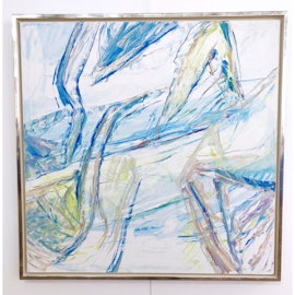 "Ingen titel" av Bengt Olson, Olja på duk, 105x105 cm