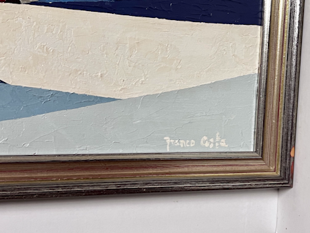 Olja på duk av Franco Costa. 63x54 cm