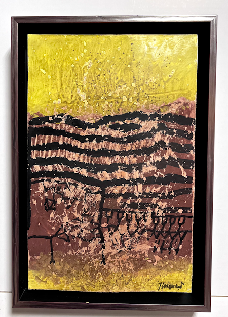 Originalmålning av James Coignard, Blandteknik på papper, 29,5x43​ cm