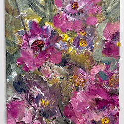 "Full Blom" av Jerry Andersson, Olja på duk. 16,5x23