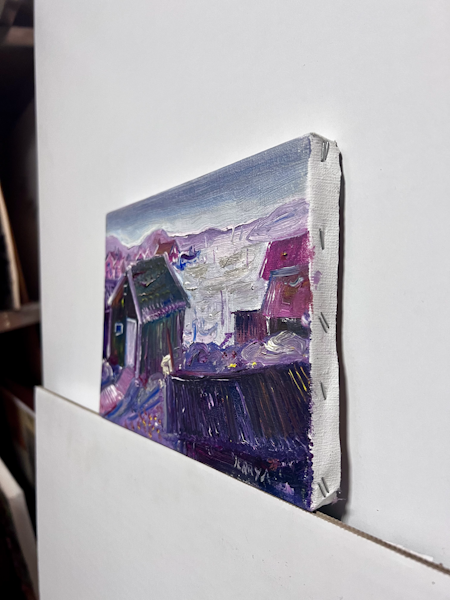 "Koster Nord" av Jerry Andersson, Olja på duk. 22x17 cm