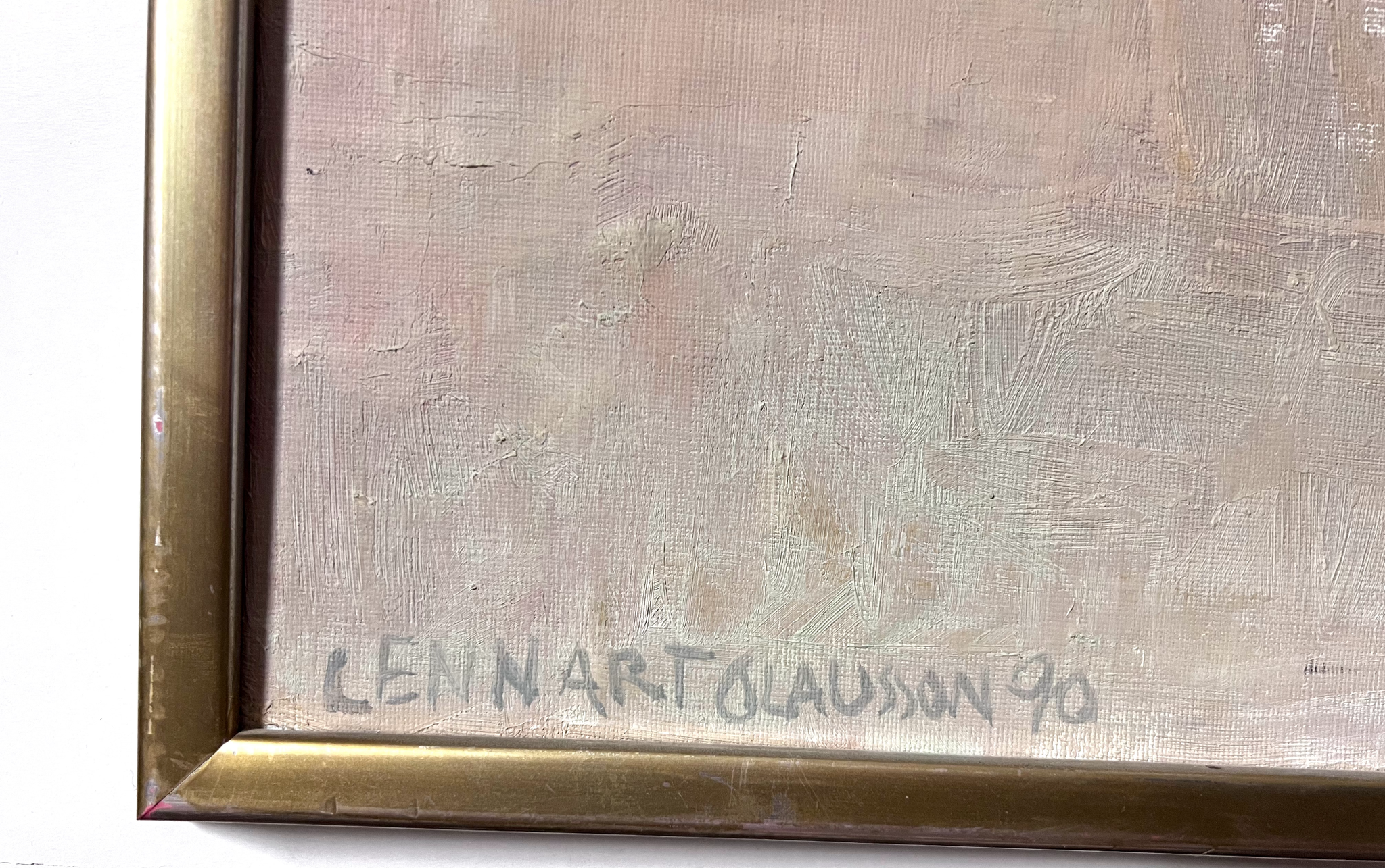 Olja på duk av Lennart Olausson, 78x68 cm
