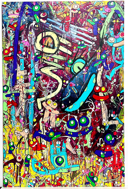 "A Spicy Taste of You" av Vhilo H. Persson. Akryl på duk 91x60 cm