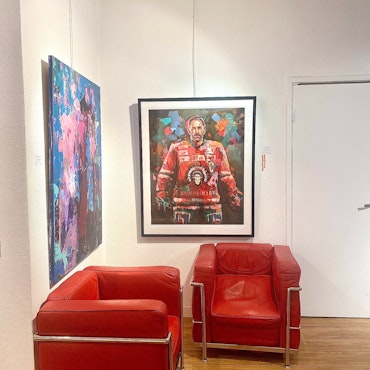 "Joel Lundqvist" Handkolorerad Art Giclée av Alberto Ramirez LEG. 90x120cm