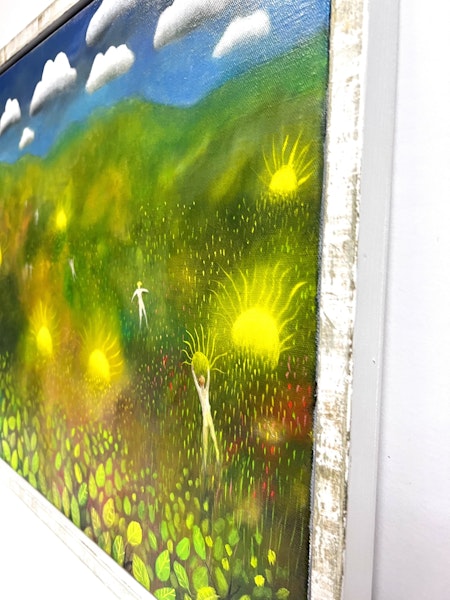 "Dans på Solens äng" Olja på duk av Stefan W. Igelström. 70x55 cm