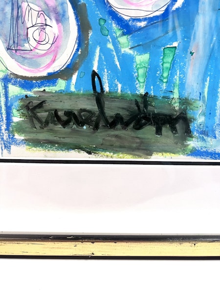 "Barnvagnen" Akvarell/Pastell av Mauritz Karström 54x71cm
