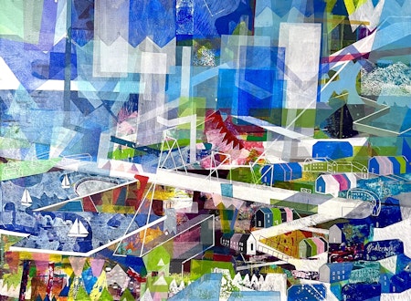 "Ingen titel" av Malgoratza Zukterowska, Akryl på duk. 82x62 cm