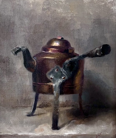 Olja på duk av Gustav Sundin. 32x36 cm