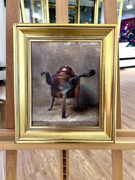 Olja på duk av Gustav Sundin. 32x36 cm