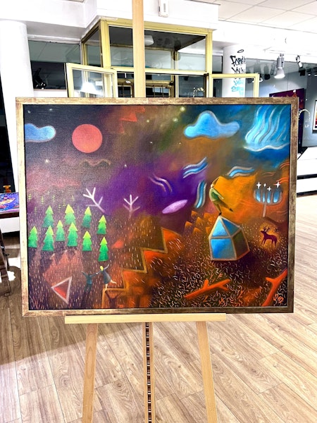 "Höstdans" Olja på duk av Stefan W. Igelström 106x125cm