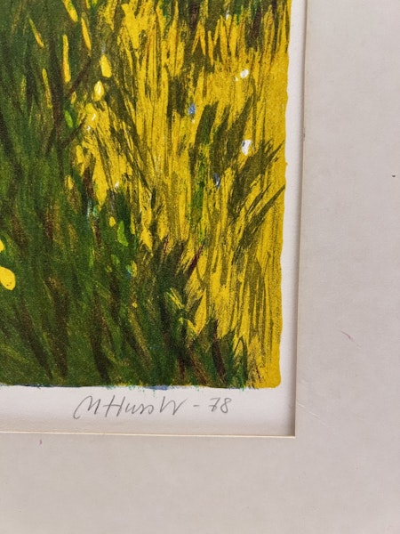 "Svampskogen" Litografi av Mona Huss Walin. 68x56 cm