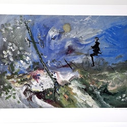 "Midsommaräventyr" Litografi av Ulf Eriksson, 63x47,5 cm