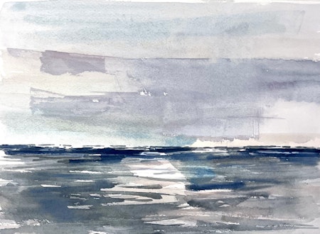 Akvarell av Lars Andersson Bjönni. 38x28,5 cm