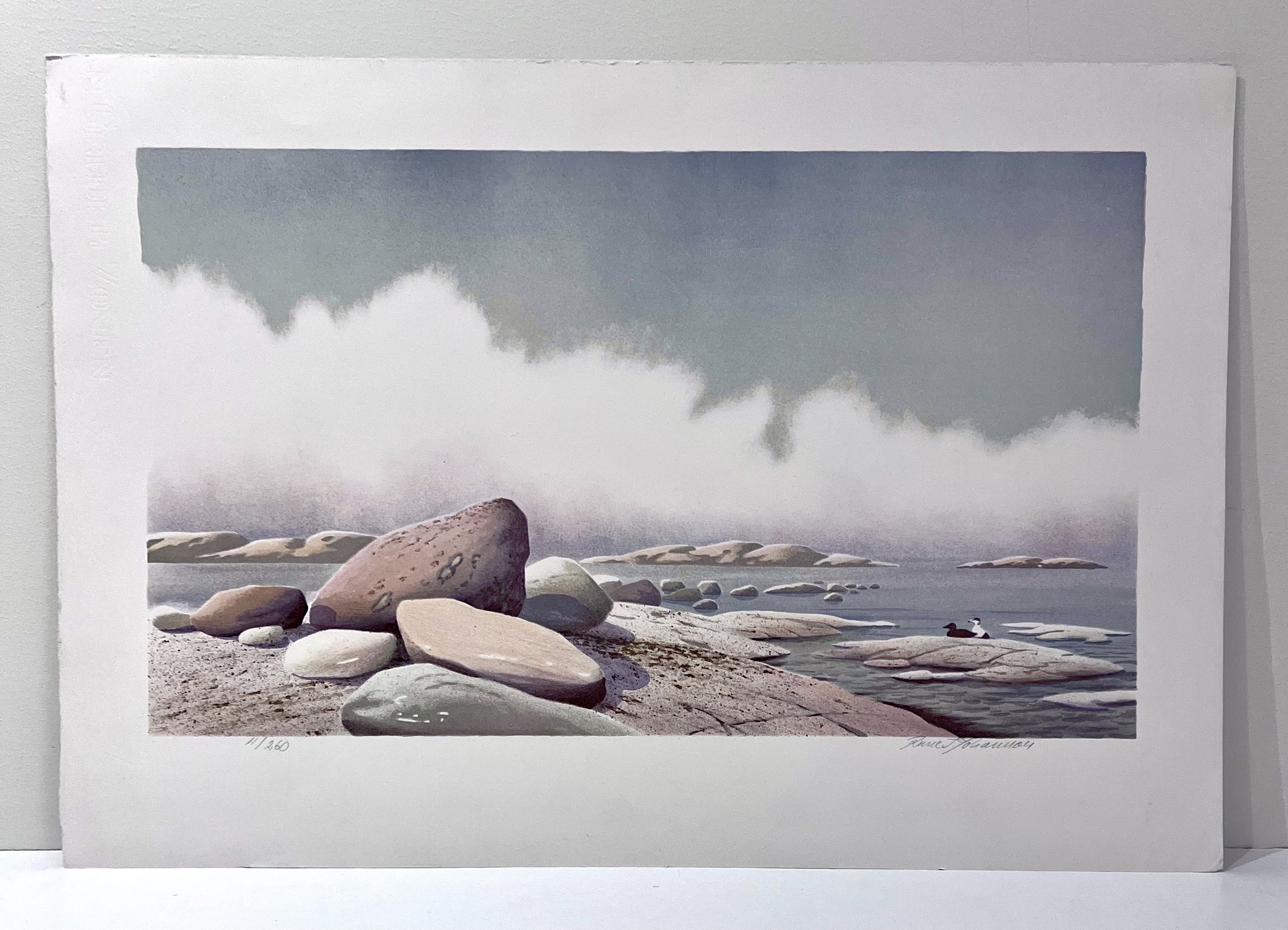 "Morgonstund" Litografi av Rune Johansson. 63x43 cm