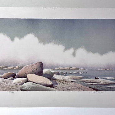"Morgonstund" Litografi av Rune Johansson. 63x43 cm