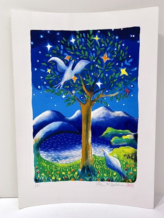 Litografi av Stefan W. Igelström. 32x45 cm