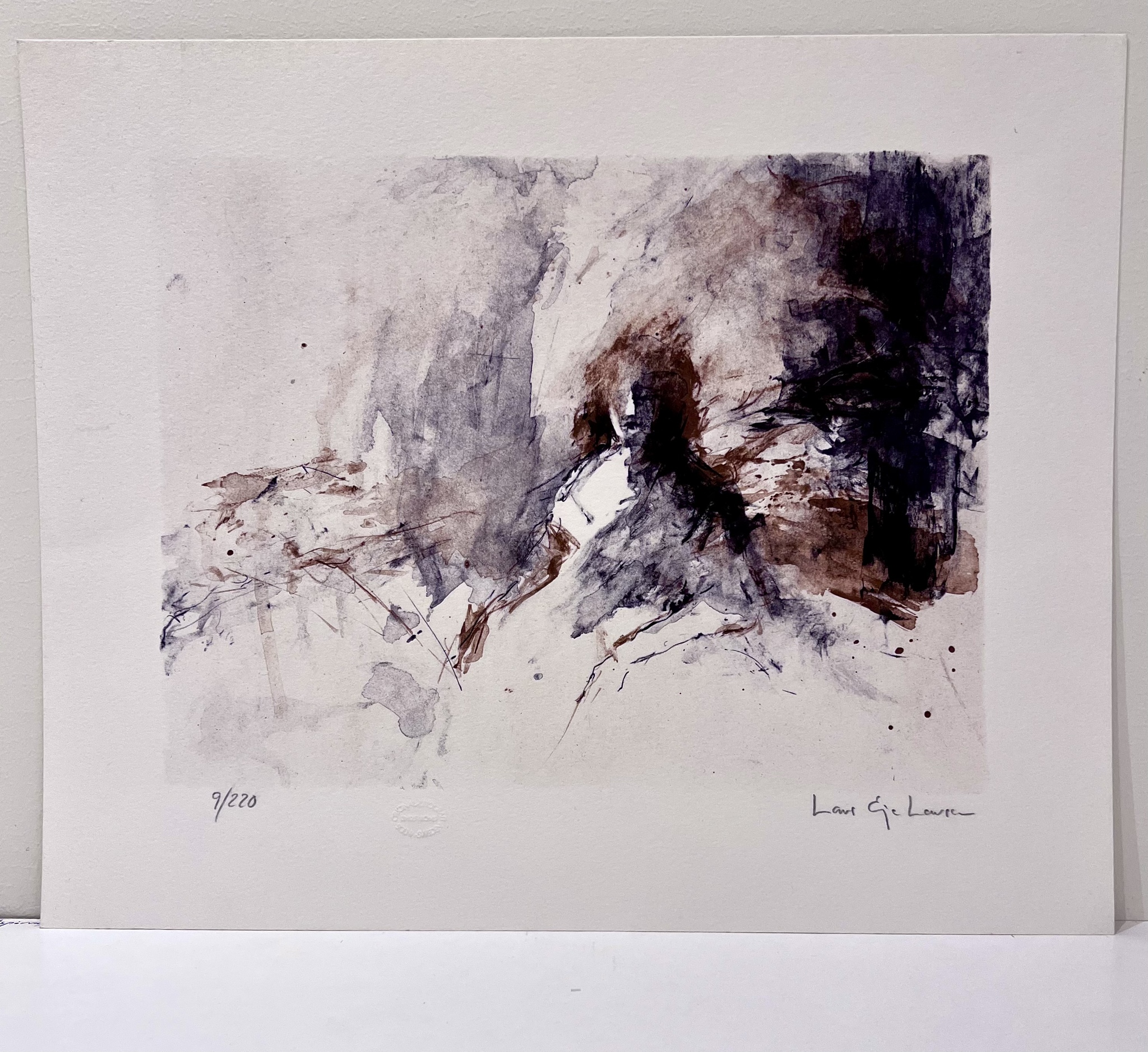 "En lugn stund" Litografi av Lars Eje Larsson 39x32 cm