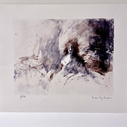 "En lugn stund" Litografi av Lars Eje Larsson 39x32 cm