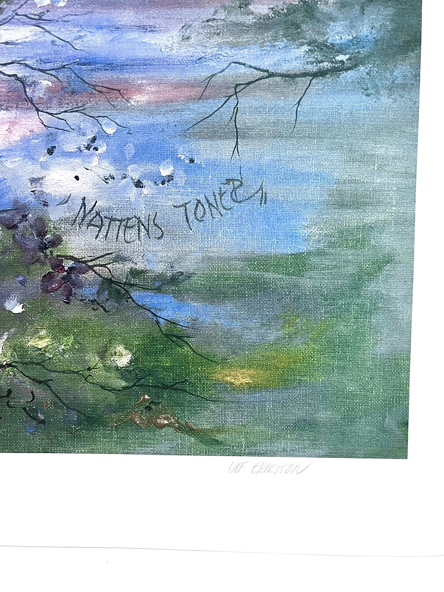 "Nattens Toner" Litografi av Ulf Eriksson. 63x47,5 cm