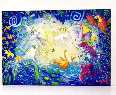 "Vårkänsla" Litografi av Stefan W. Igelström. 82x57 cm