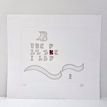 Färgserigrafi av Carl Fredrik Reutherswärd. 48x43 cm