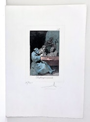 "Desferruginosamente" Färgetsning av Salvador Dali. 31,5x45 cm
