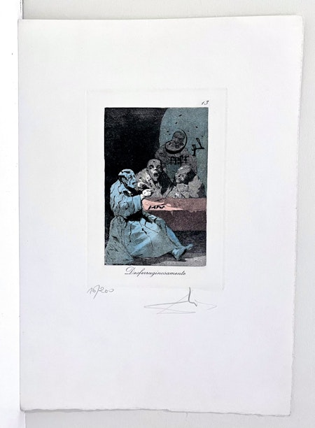 "Desferruginosamente" Färgetsning av Salvador Dali. 31,5x45 cm