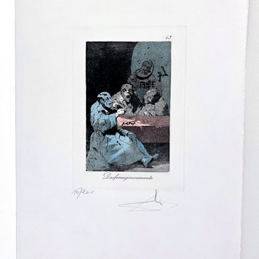 "Desferruginosamente" Färgetsning av Salvador Dali. 31,5x45 cm