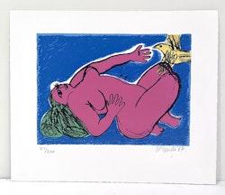 "Hÿmne â l'eté" Litografi av Beverloo Corneille. 40x33,5 cm